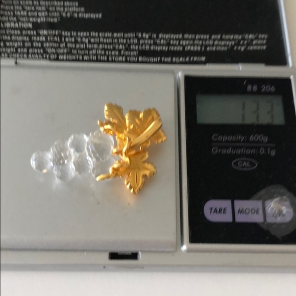 Swarovski Crystal Swan Signed Grape Cluster Brooch - Picture 8 of 8